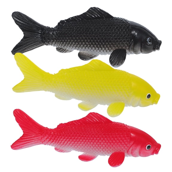 Supvox 3Pcs Vibrant Assorted Color Artificial Fish Figurines for Aquarium Pond Landscaping Decor