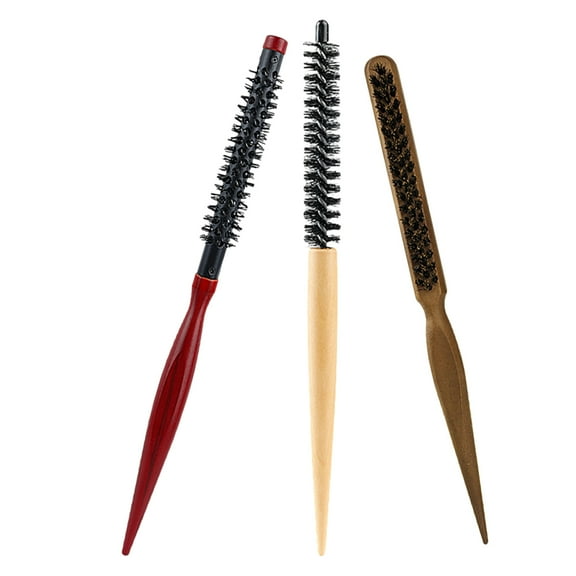 Supvox 3pcs Rolling Hair Brush Ergonomic Hair Roller Combs For Styling Teasing Volumizing Wet Dry Use For Bangs Curls