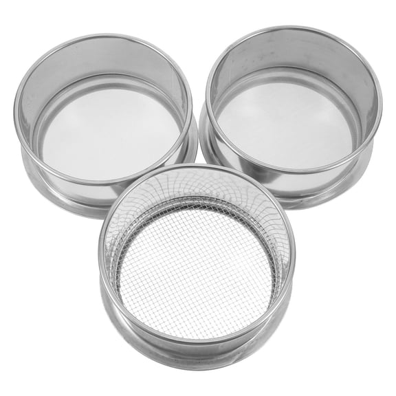 Supvox 3Pcs Durable Stainless Steel Test Sieve for Soil Garden and Powder