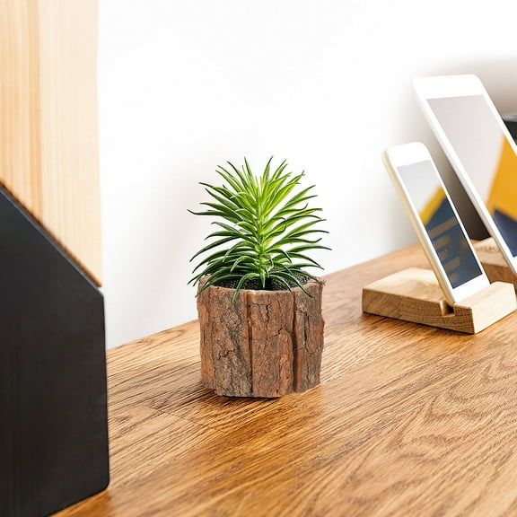 Supvox 3pcs Tree Bark Vase Waterproof Light Brown Wooden Rustic Style Perfect For Dining Tables