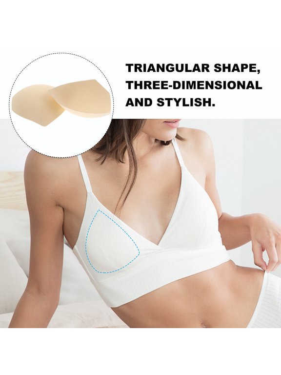 4 Pairs Triangle Push Up Pads Bra Pad Inserts Black Sponge Anti-see-through Women Sports