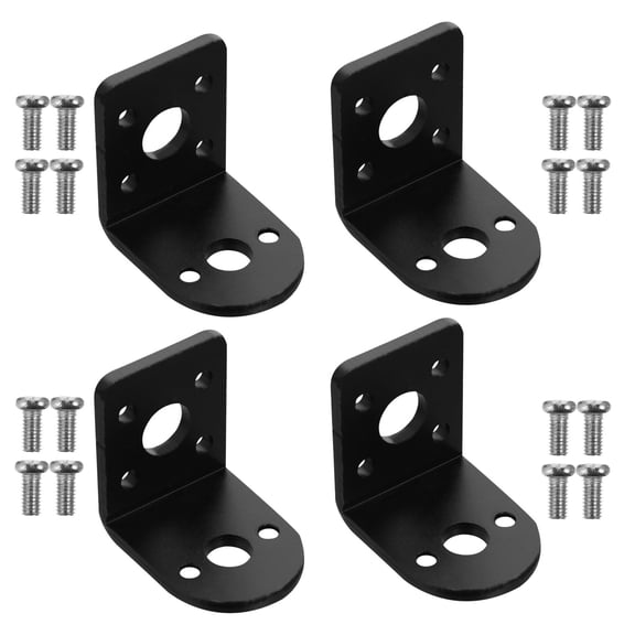 Supvox 4 Sets Aluminum Alloy Horizontal Mounting Brackets for Gear Motors, Motor Accessories for Robotics and Projects