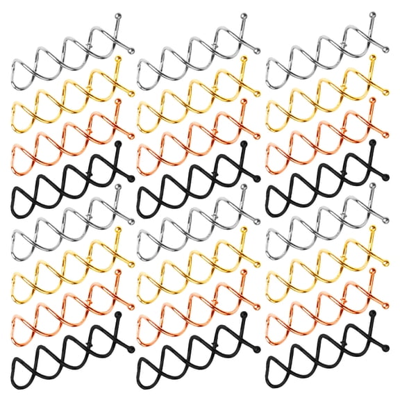 Supvox 40Pcs Metal Spiral Hair Bun Clips Rounded Tip Hairpins for Secure Comfortable Daily Hair Styling