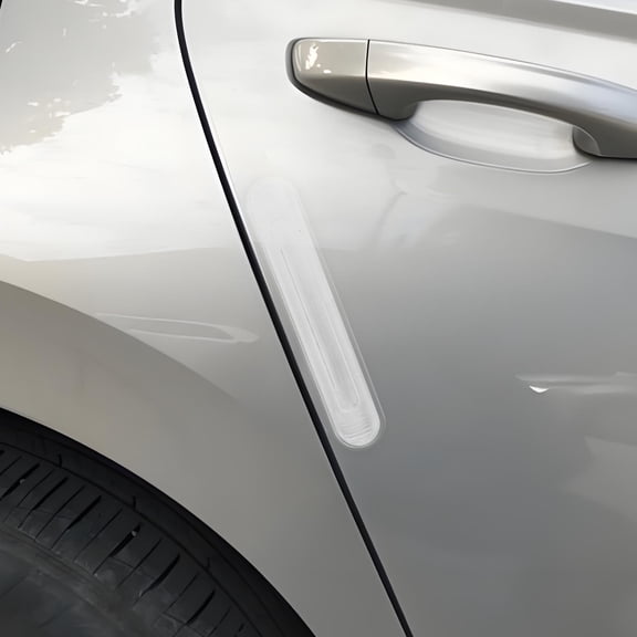 Supvox 4-Pack Clear Silicone Door Guards for Car Doors, Cabinets, Furniture - Protective Bumpers for Scratch Prevention