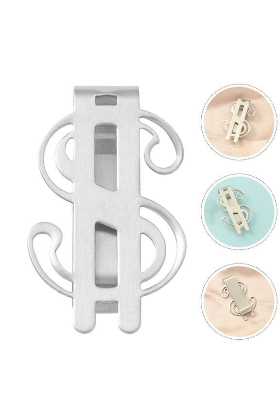 4PCS Steel Money Clip Stainless Steel Cash Holder Minimalist Design Silver Men Women
