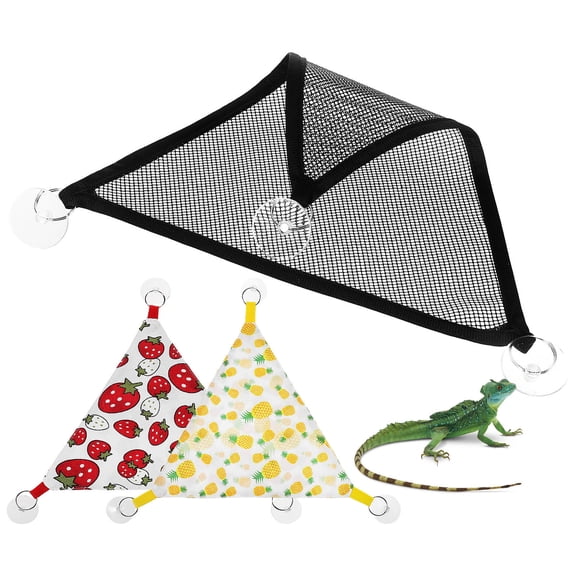 Supvox Reptile Hammock Assorted Color Plastic Polyester Sleep Bed for Glass Tank 4Pcs