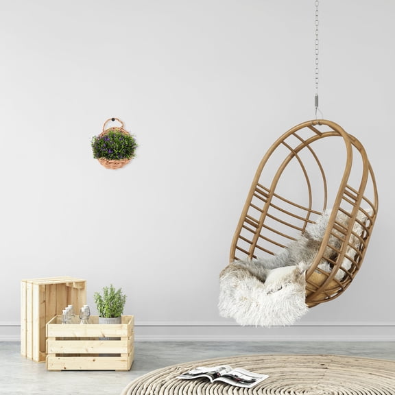 Supvox Handmade Wicker Hanging Baskets Natural Willow Assorted Color for Home 4Pcs