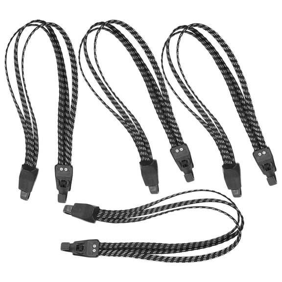 Supvox 4Pcs Universal Bike Tie Down Straps Black Weather Resistant Easy Install for Cycling Trips