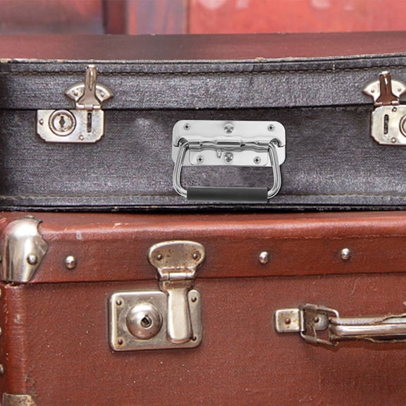 Supvox 4Pcs Universal Foldable Metal Handles Replacement for Luggage and Tool Box Carrying