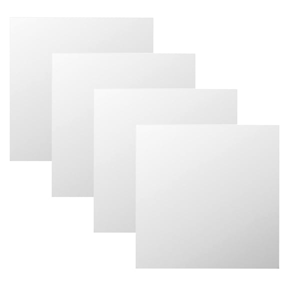 Supvox 4Pcs Acrylic Mirror Tiles Self Adhesive Full Length Mirrors for Bedroom Bathroom Home
