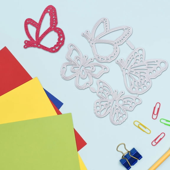 Supvox 4-Pack Butterfly Die Cuts for Crafting, Scrapbooking, Card Making and Projects