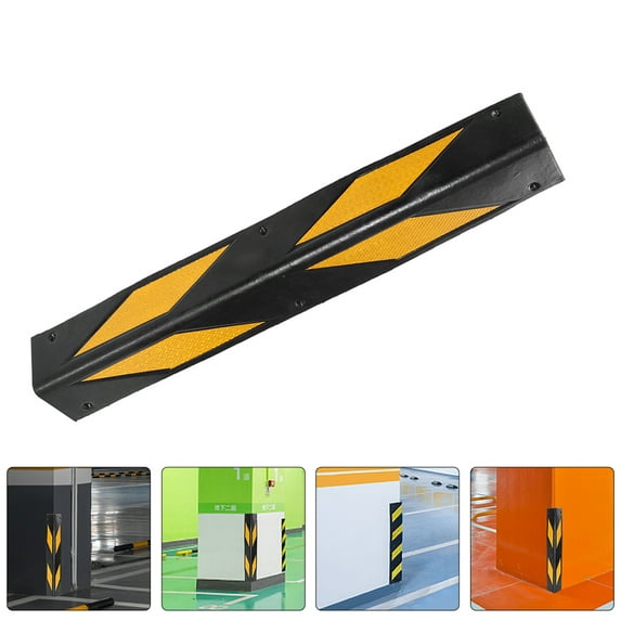 Supvox 4Pcs Reflective Rubber Corner Guards Wall Protectors with Impact Absorbing Padding