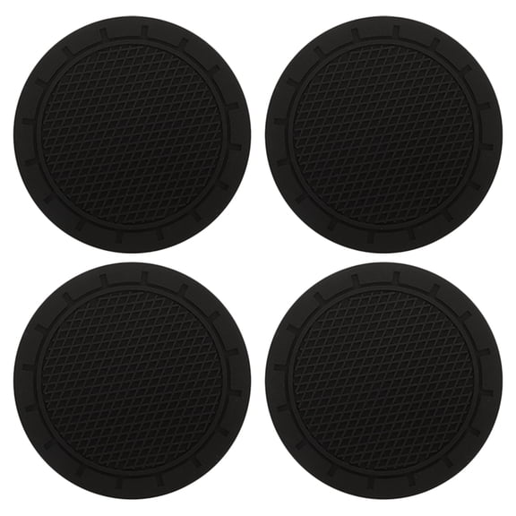 Supvox Non-Slip PVC Car Coasters for Drinks Lightweight Texture 4Pcs