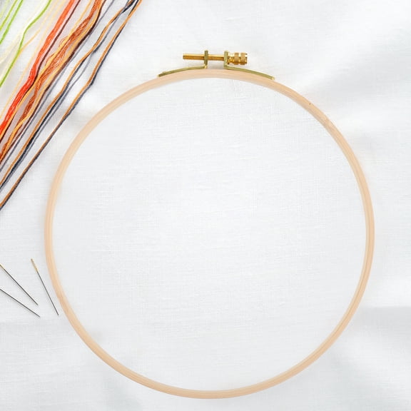 Supvox 4Pcs Practical Khaki Cross Stitching Rings with Smooth Surface for Needlework