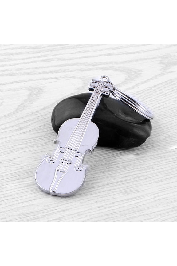4pcs Music Themed Keychain Cute Music Keychains Zinc Alloy Silver for Music Enthusiasts