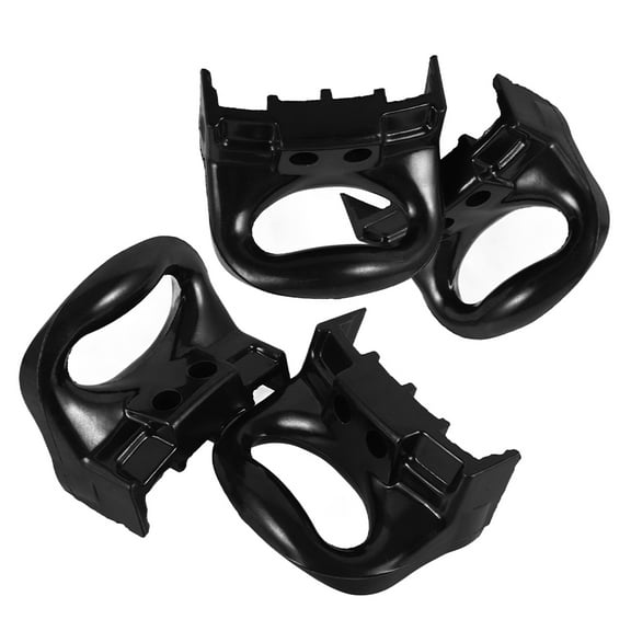 Supvox 4Pcs Replacement Handles for Pots and Pans Black Plastic Easy Fit Single Double Hole Design