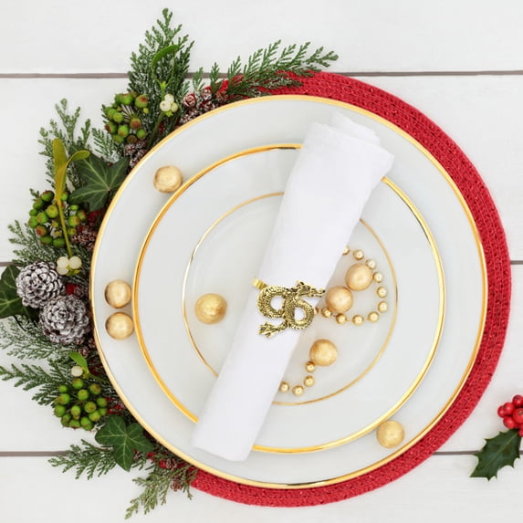Supvox Set of 4 Napkin Zinc Alloy Napkin Holders for Party Table Decor