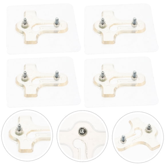 Supvox 4-Pack No Drilling Adhesive Hooks, Adjustable Multi-Purpose Wall Hangers for Hanging Items Without Screws