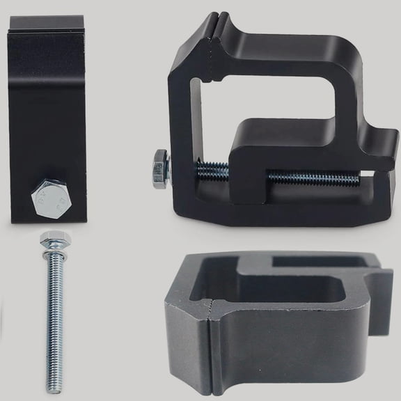 Supvox 4-Pack Black Ladder Rack Mounting Clamps for Truck Camper Shells, Easy to Install and Secure