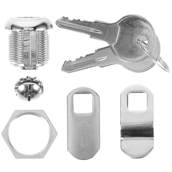 Supvox 1Set Silver Drawer Locks with Keys Cabinet Lock Multi Functional Copper Material for Home