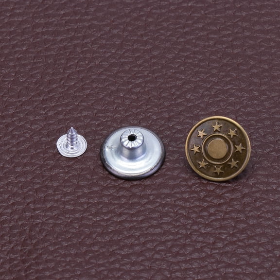 Supvox 50Set Metal Jeans Buttons Sturdy Reinforced Rivets Easy Apply for Jeans Shorts Jackets