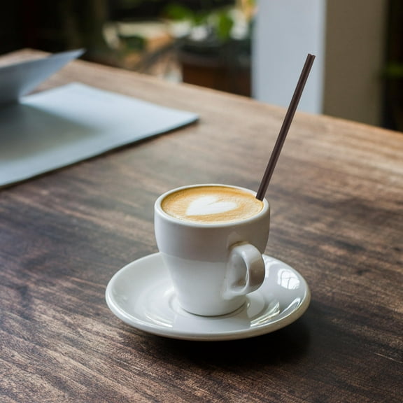 Supvox Multi-Function Double-Hole Coffee Straws 500Pcs Brown for Various Occasions