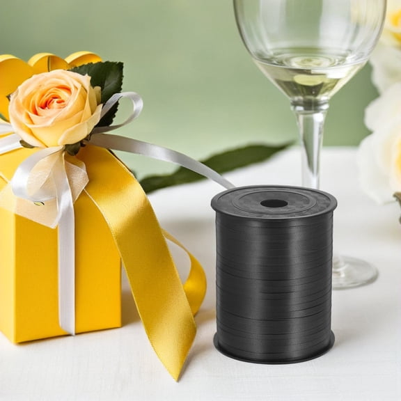 Supvox Black Curling Ribbon 500 Yards for Balloons Party Decorations PE Material Wedding Wrapping