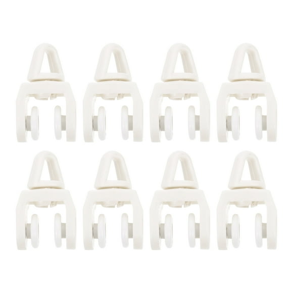 Supvox 50Pcs Beige Curtain Glider Silent Rolling Runner for Curtains Drapes and Sheer