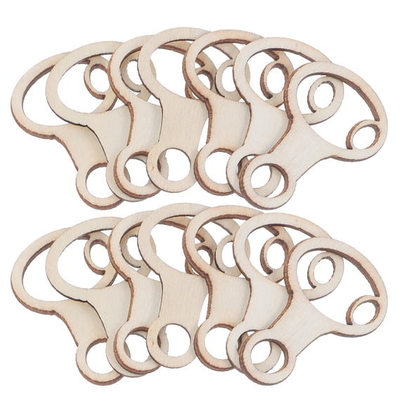 Supvox 50Pcs Sewing Storage Holder Card: Beige Wooden Embroidery Thread Organizer