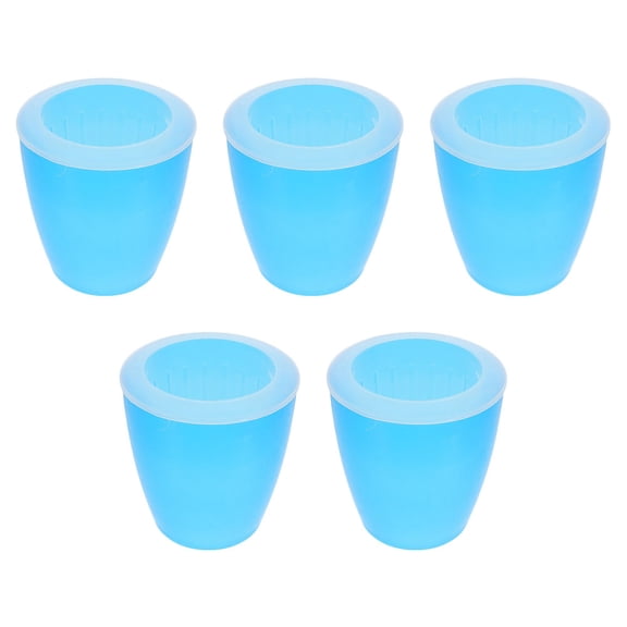 Supvox 5Pcs Lightweight Plastic Hydroponic Flowerpot Sky Blue for House Plants