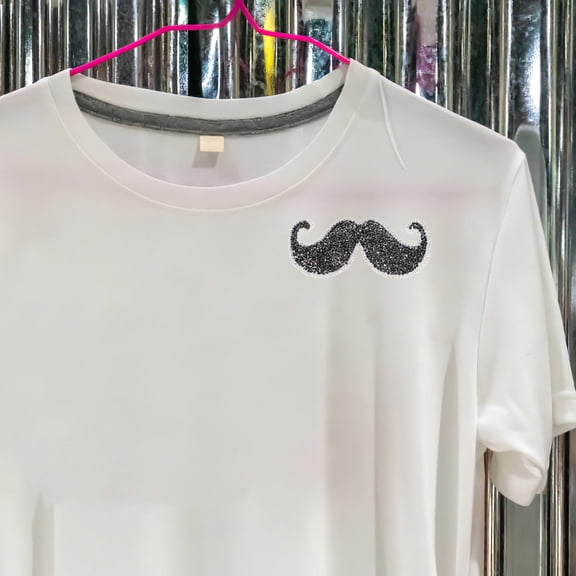 Supvox Creative Mustache Sewing Appliques Black for Jeans and Backpacks 5Pcs