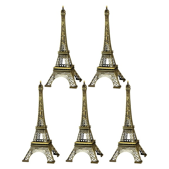 Supvox 5pcs Metal Eiffel Tower Statue Eiffel Tower Centerpiece Decorative Use Interior Decoration