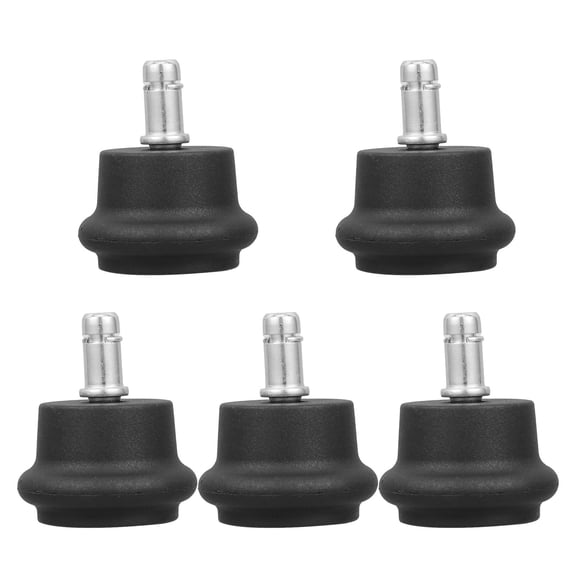 Supvox 5-Pack Replacement Office Chair Casters Wheels for Desk Base, Black Nylon, Fixed Design, Smooth Indoor Use