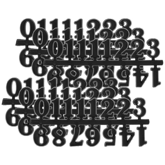 Supvox Clock Numerals Kit Black Plastic Arabic Numbers for Home Decor and Repair