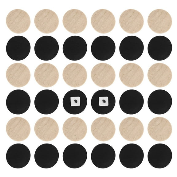 Supvox 60pcs Wooden Checkers Pieces Khaki Board Game Accessories