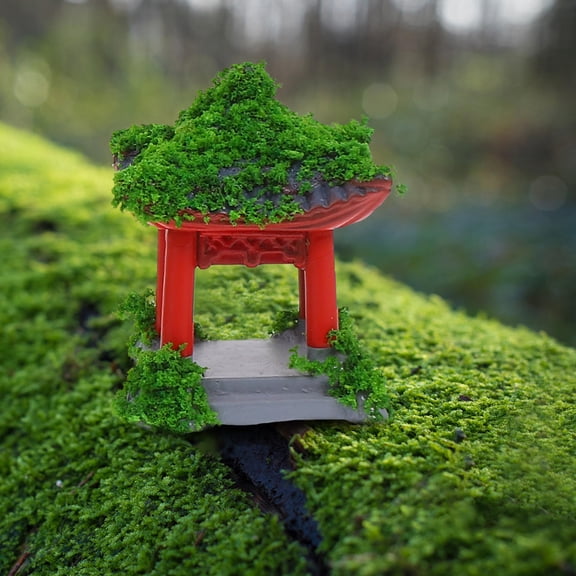 Supvox Set of 6 Japanese Shinto Temple Miniature Decorations for Fish , Aquarium, and Garden Resin Ornaments