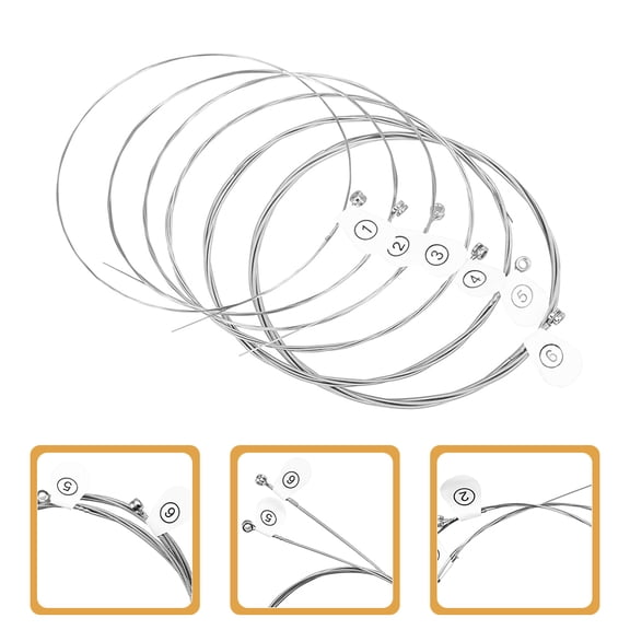 Supvox 6Pcs Bass Guitar with High Carbon Steel Metal for Clear Sound and Durability