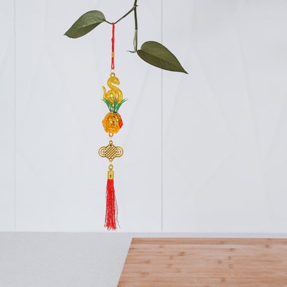 Supvox 6Pcs Chinese New Year Charms Hanging Ornaments Plastic Festival Atmosphere Assorted Color Car Decor