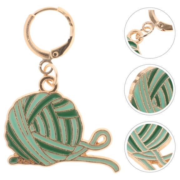 Supvox 6Pcs Light Green Metal Stitch Buckles for Knitting Craft and Crochet Accessories