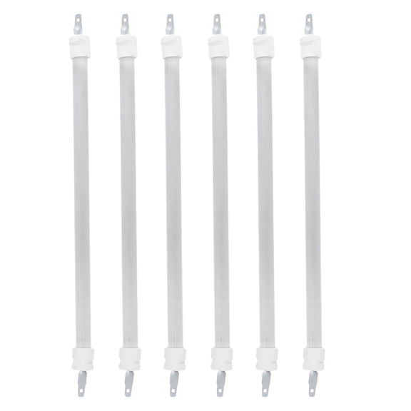 Supvox 6Pcs Quartz Tube Heating Element for Heater Replacement Uniform Heat Distribution White