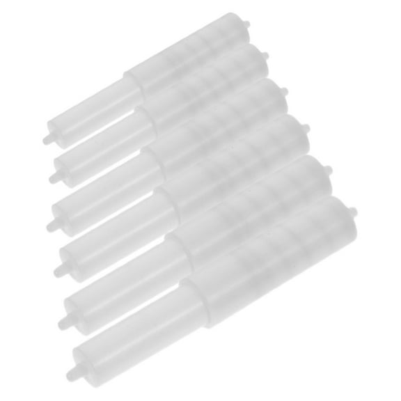 Supvox 6-Pack White Spring Loaded Toilet Paper Roller Rods for Easy Installation and Smooth, Rotation