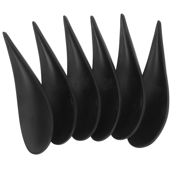 Supvox Elegant Black Tasting Spoons with Comfortable Grip for Various Uses 6Pcs