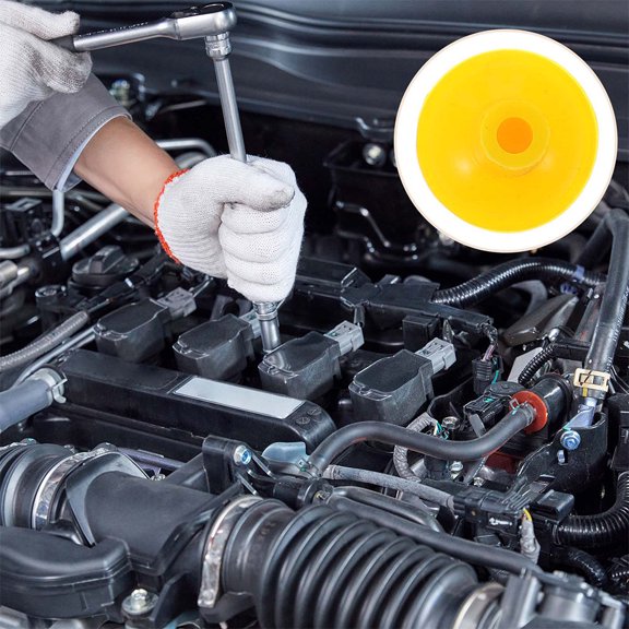 Supvox 6pcs Rebar Cap Precision Valve Lapping Tool Yellow For Automotive Engine Maintenance