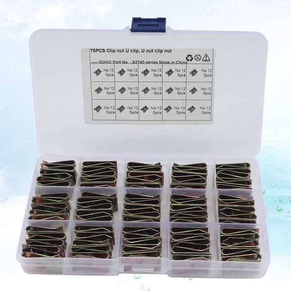 Supvox 75pcs U Shaped Spring Clips Assorted Color U Shape Fasteners