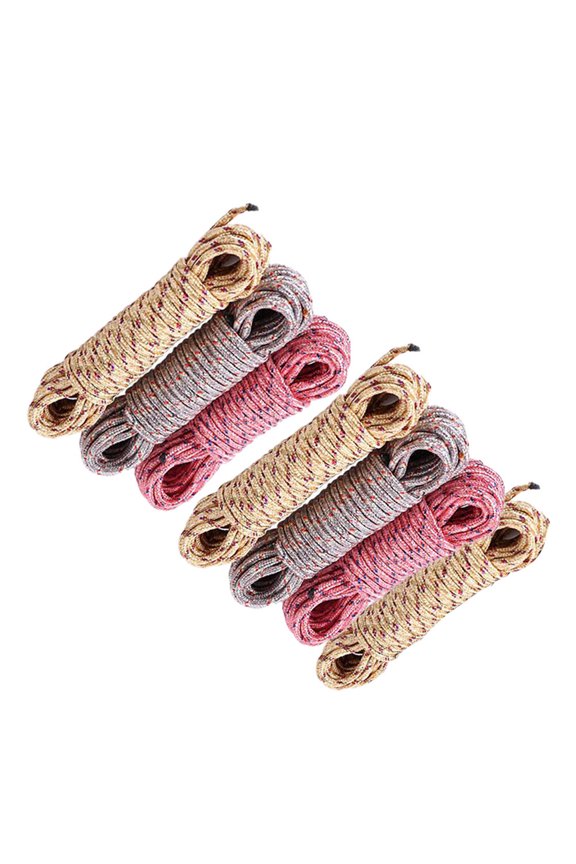 7Pcs Lightweight Braided Nylon Rope Clothesline Weather Resistant for Fastening