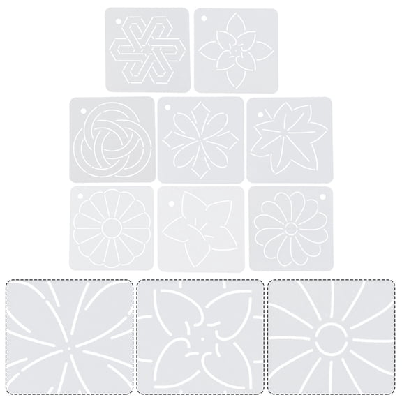 Supvox 8Pcs Sewing Template Kit White Plastic for Craft Enthusiasts