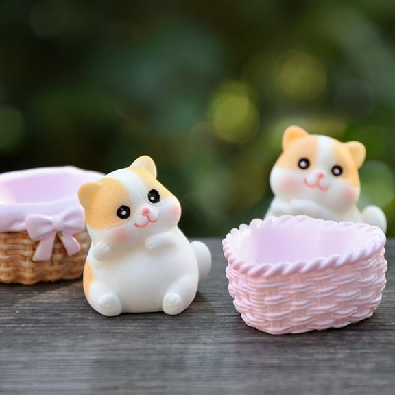 Supvox 1Set Multi Color Resin Cat Adornment Tiny Figurines for Desk and Table Decor