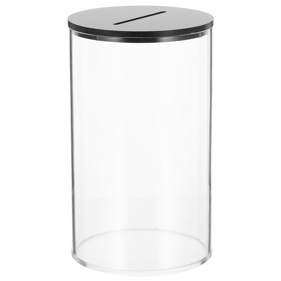 Supvox Acrylic Cash Saving Box Clear for Restaurant Service Money Collection 1 Set