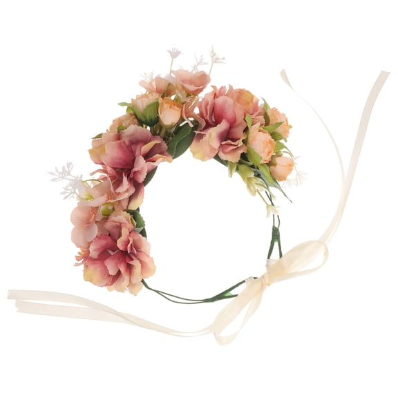 Supvox Bohemian Flower Headband Artificial Floral Hair Accessory for Bridal Decor