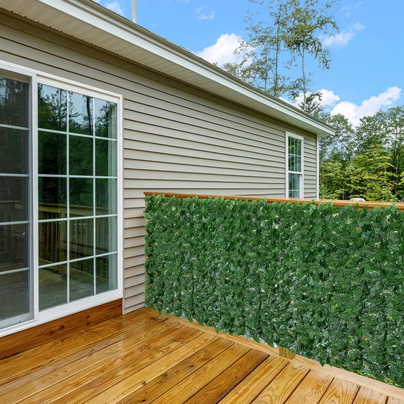 Supvox Simulated Green Leaf Wall for Balcony and Courtyard Decorative Privacy Screening